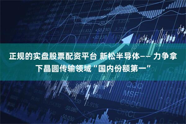 正规的实盘股票配资平台 新松半导体—— 力争拿下晶圆传输领域“国内份额第一”